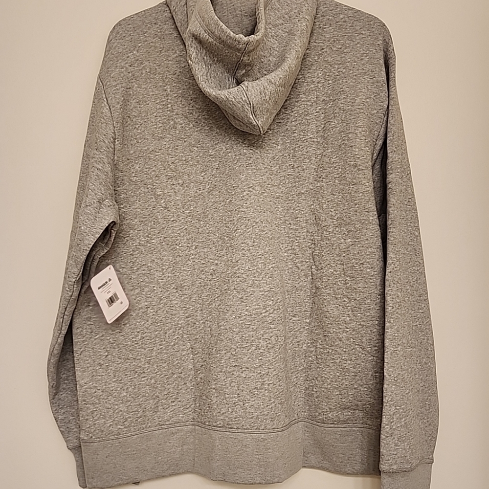 Reebok Men's Classic Delta Logo Hoodie Size 2XL Relaxed Fit Grey Heather NWT - Picture 6 of 9